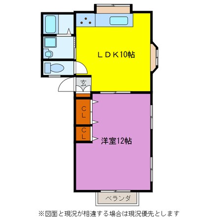 コーポ緑ヶ丘の物件間取画像